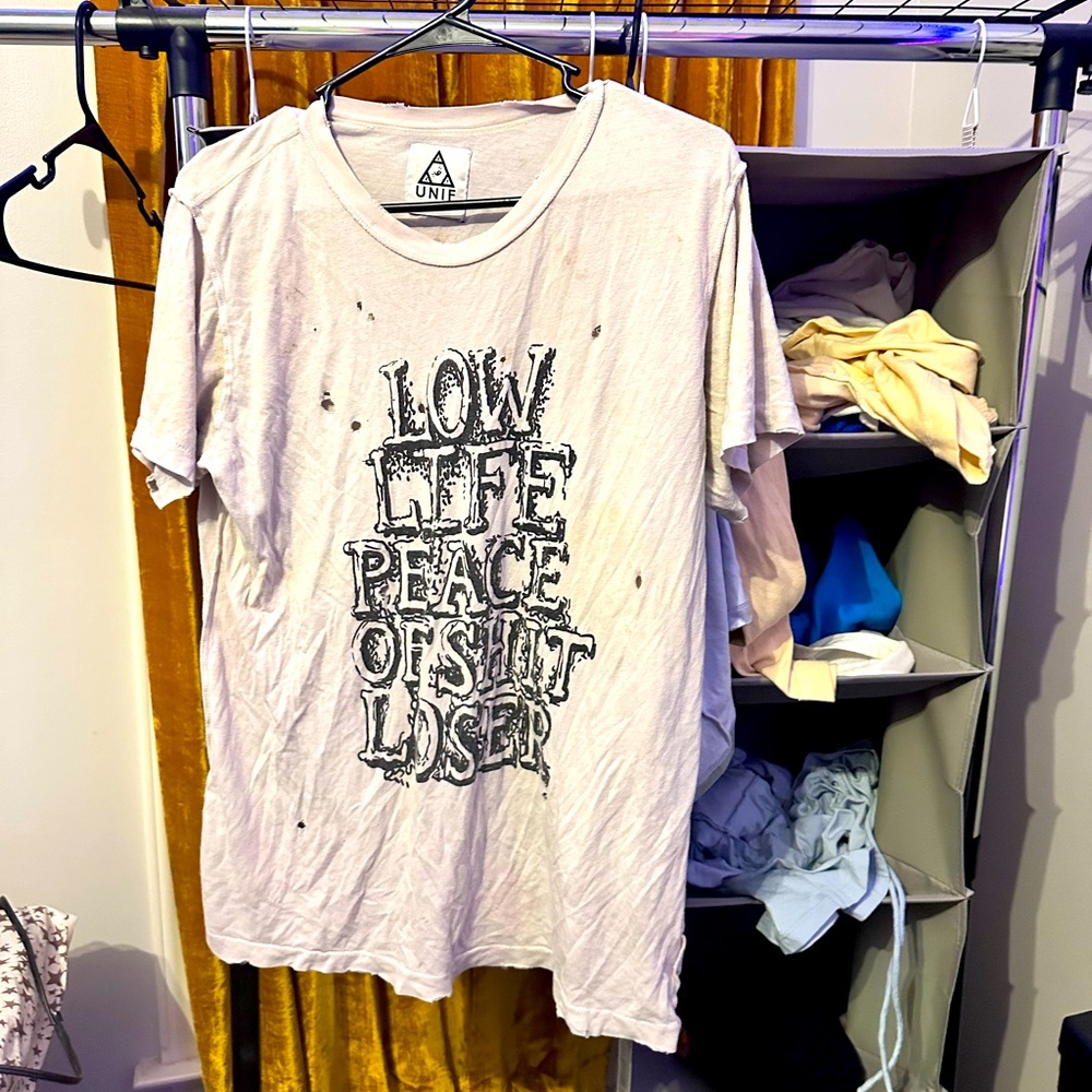 RARE UNIF LOW LIFE SHIRT, SZ M